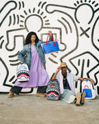 KEITH HARING BIG BLUE PURSE ART BACKPACK