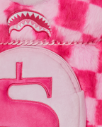 FURZILLA SHARK (PINK CHECK) MONEYBEAR BACKPACK