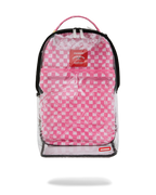 CLEAR DLX BACKPACK - CHECKED OUT (PINK DRIP)