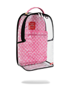 CLEAR DLX BACKPACK - CHECKED OUT (PINK DRIP)