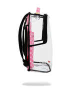 CLEAR DLX BACKPACK - CHECKED OUT (PINK DRIP)