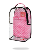 CLEAR DLX BACKPACK - CHECKED OUT (PINK DRIP)