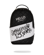 HELLO MY NAME IS 15 YEARS QUILTED BACKPACK (SUPER RARE)
