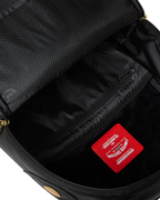 GOLD AND BLACK RACING STRIPES BACKPACK