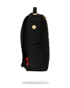 GOLD AND BLACK RACING STRIPES BACKPACK