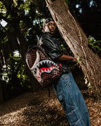 NOOO WAY!!! A REVERSIBLE BACKPACK - PURPLE VELOUR TO OG SHARKS IN PARIS BACKPACK